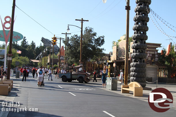 Mater rolling through town.