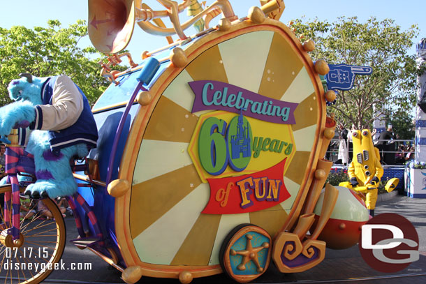 On my way back to Disneyland was slowed down waiting for the Pixar Play Parade