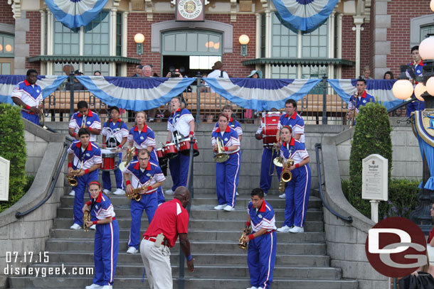 The band opening their set.