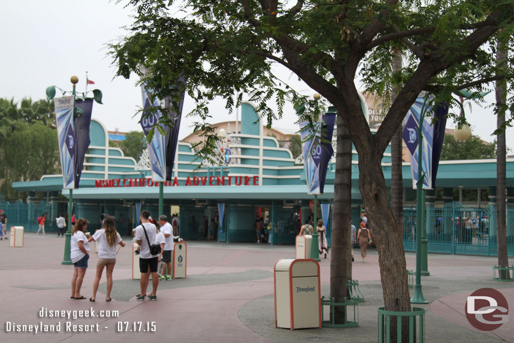 Disney California Adventure was open already and no wait to enter.