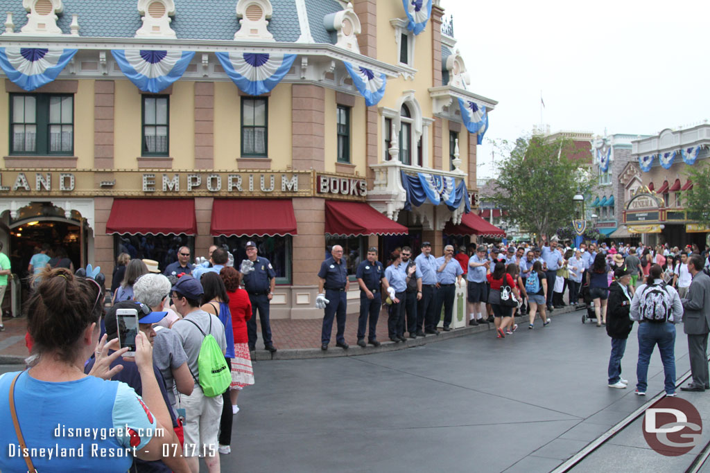 Cast Members lined Main Street welcoming guests.