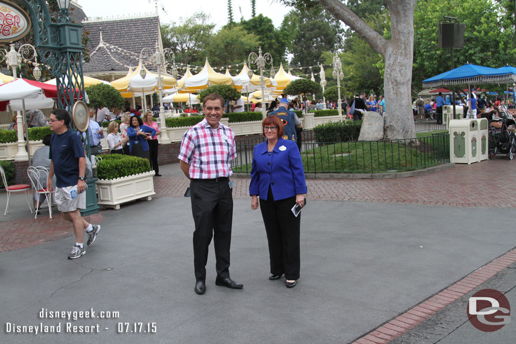 Mary Niven, vice president of Disneyland Park, was out greeting guests.  I saw her throughout the day in the park.