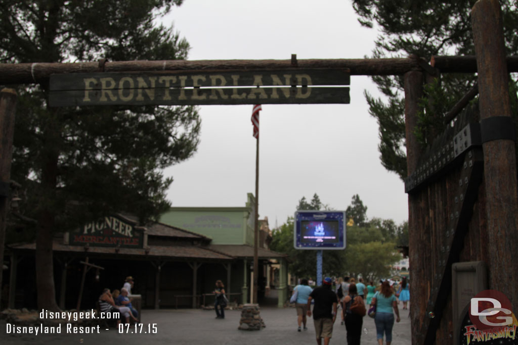 Frontierland had a board set up too.  