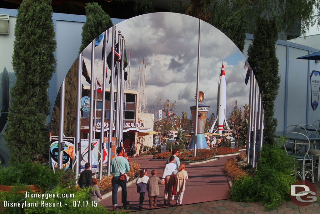 Here is the photo backdrop for Tomorrowland.