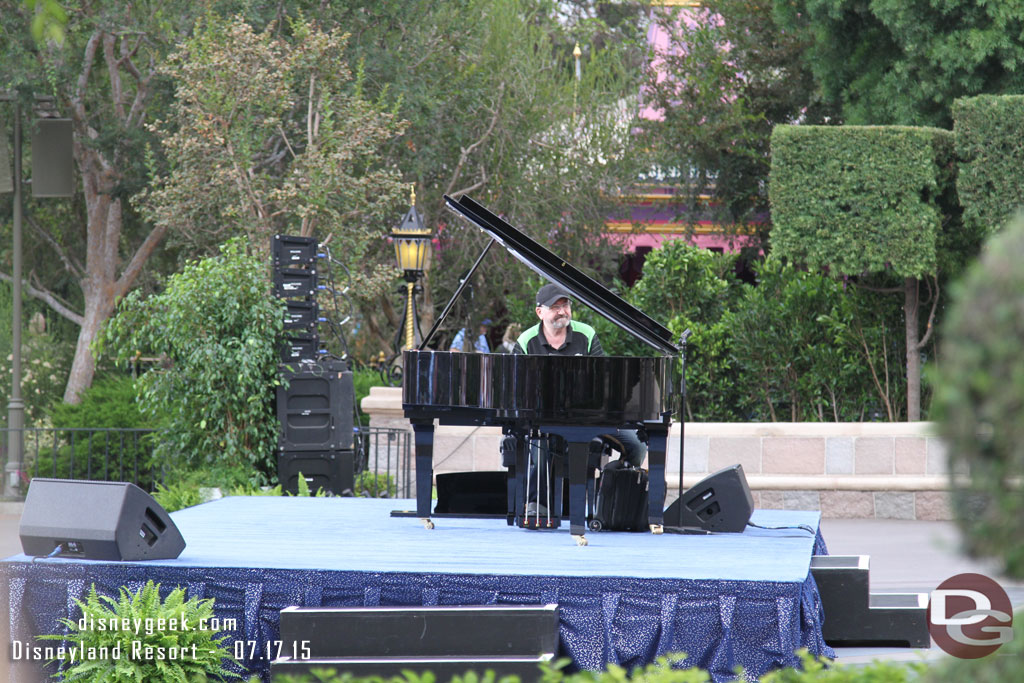 A sound check for the piano.