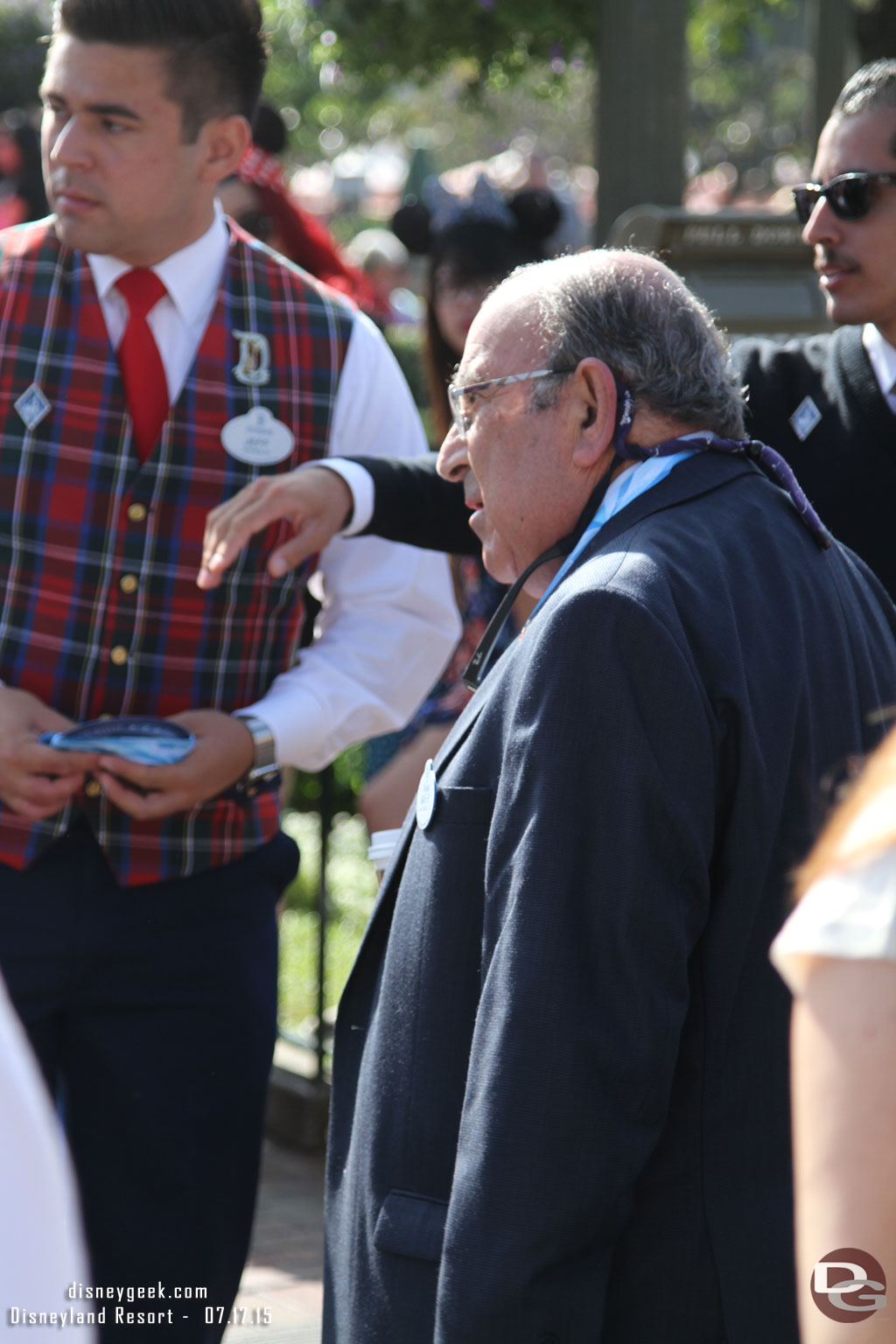 I also happened to be along the walkway the invited guests were using to enter.  Here is Marty Sklar arriving.