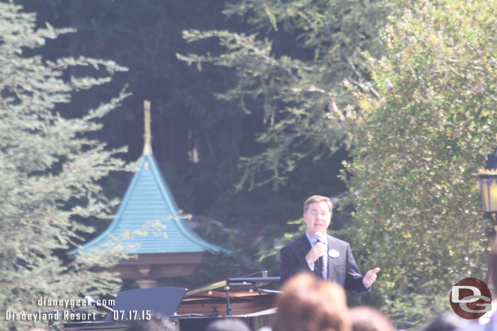 Michael Colglazier, president of Disneyland Resort, opened the ceremony.