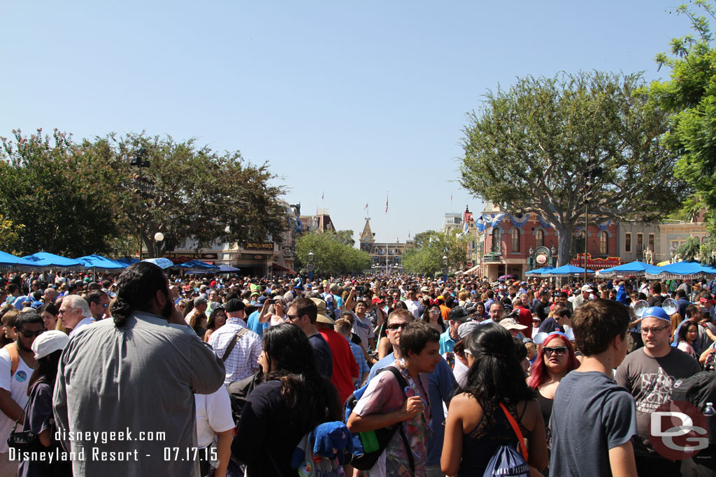 A look down Main Street right after the ceremony.  There was a good crowd on hand for it.