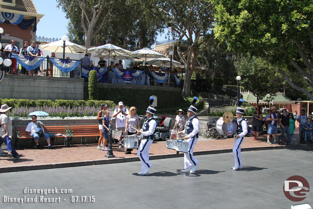 Today a new version of the Disneyland Band debuted.  The old band was retired.  The new one is much more in the mold of the All-American College Band and the bands in the Asian parks.