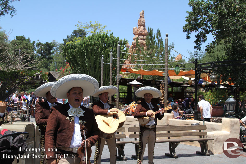 A mariachi band in Frontierland.