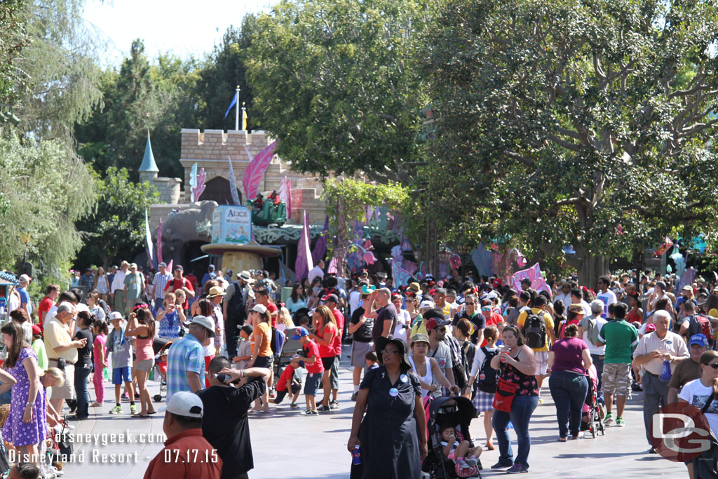 Waiting for the Cast Member Cavalcade before Soundsational.  It featured opening day cast members and current cast members commemorating the 60th anniversary.