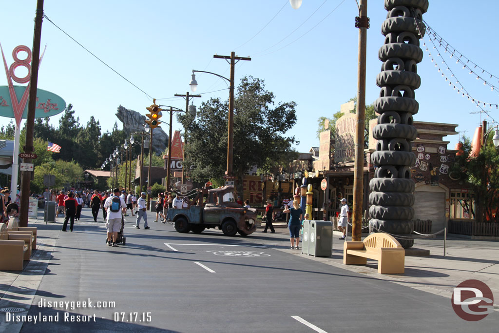 Mater rolling through town.