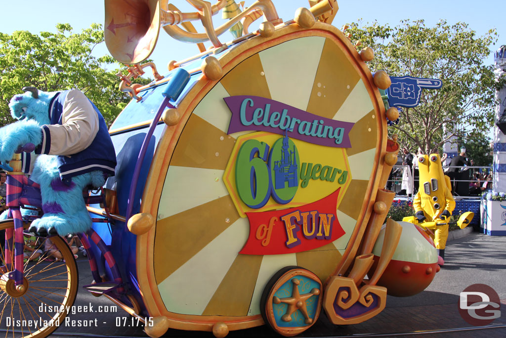 On my way back to Disneyland was slowed down waiting for the Pixar Play Parade