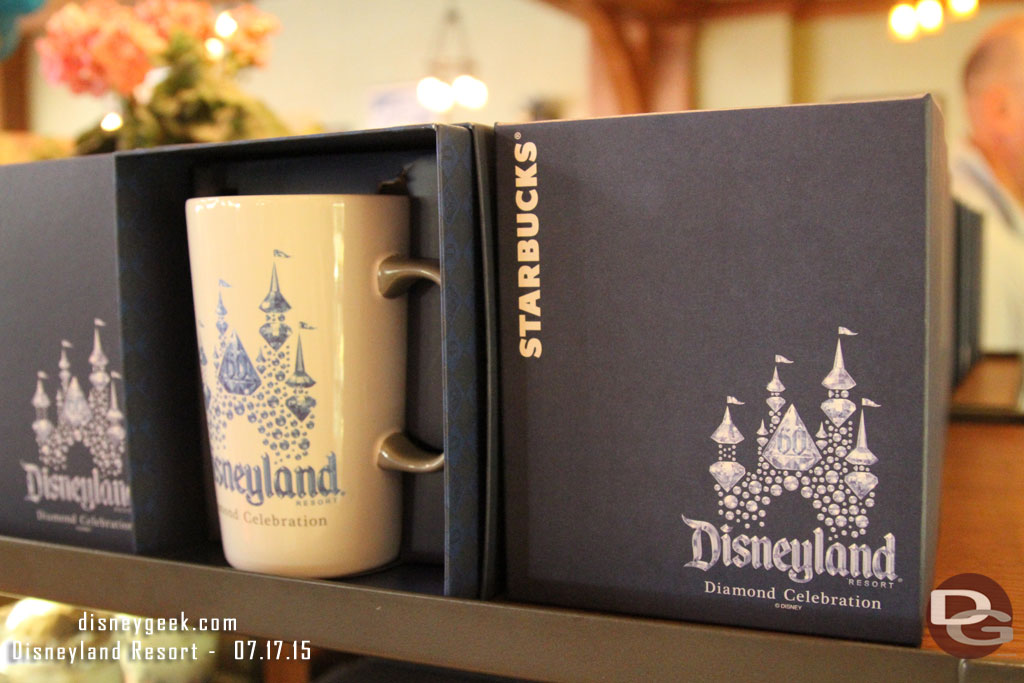 New Disneyland 60th Anniversary Star Bucks mugs and tumblers are available.