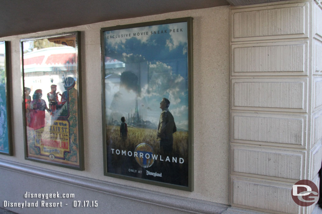 The Tomorrowland poster is still up..  wonder how long it will stay for.  