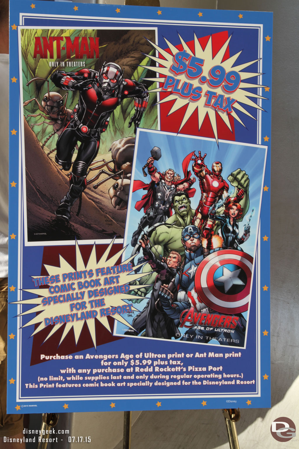 Marvel posters for the opening of Ant-Man are available for purchase.