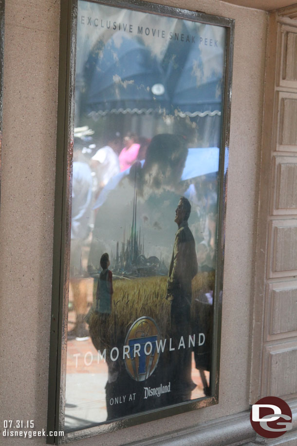 The Tomorrowland preview poster is still up.. 