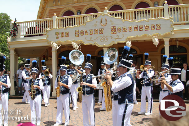 The Disneyland Band performing their Western set in Frontierland (guess Western plus Princess and the Frog)