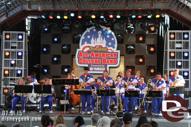 The All-American College Band has a few weeks left in its run.  I stopped by to watch the 3:00pm set.