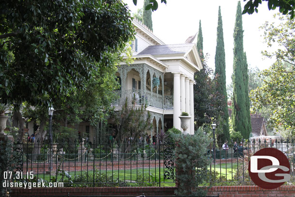 Speaking of the Haunted Mansion it was just reopening.