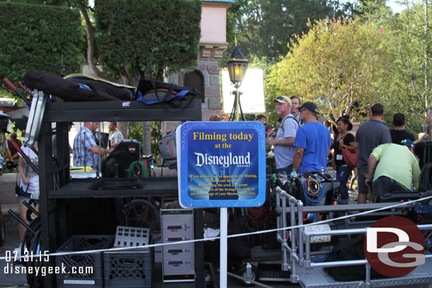 Filming was wrapping up.  I could not see much except equipment.  Mickey did walk by.