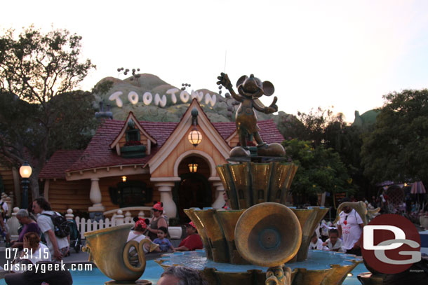 Toontown as the sun was setting.