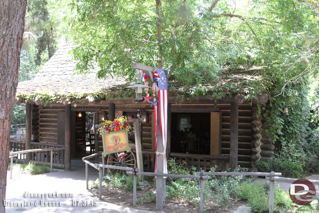 All was quiet as I walked by the cabin.