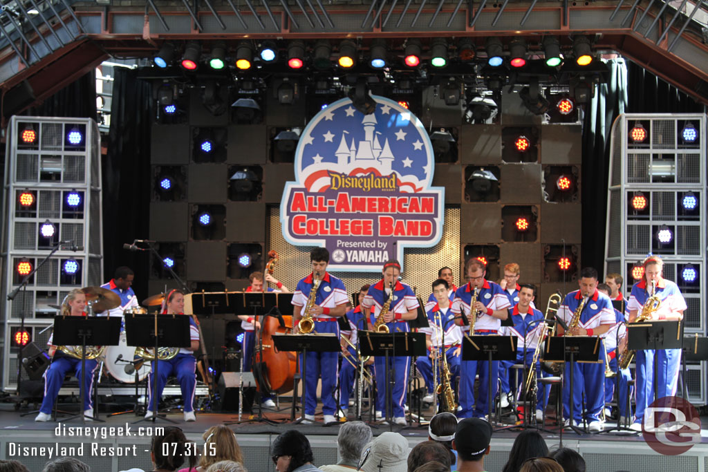 The All-American College Band has a few weeks left in its run.  I stopped by to watch the 3:00pm set.