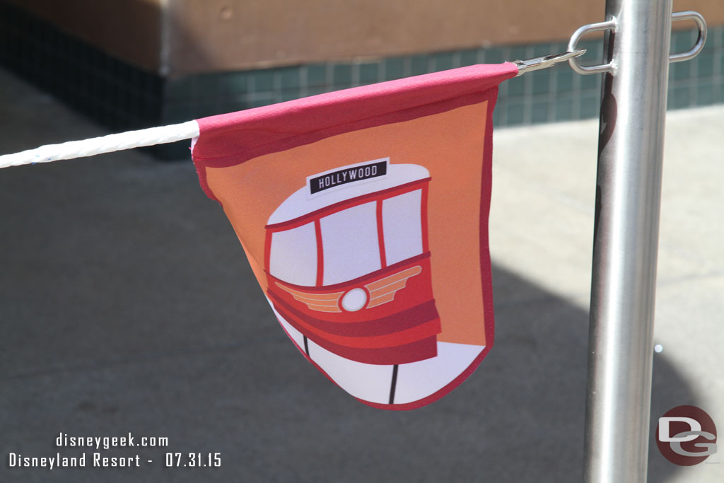 Trolley flag on the queue line for Award Wieners