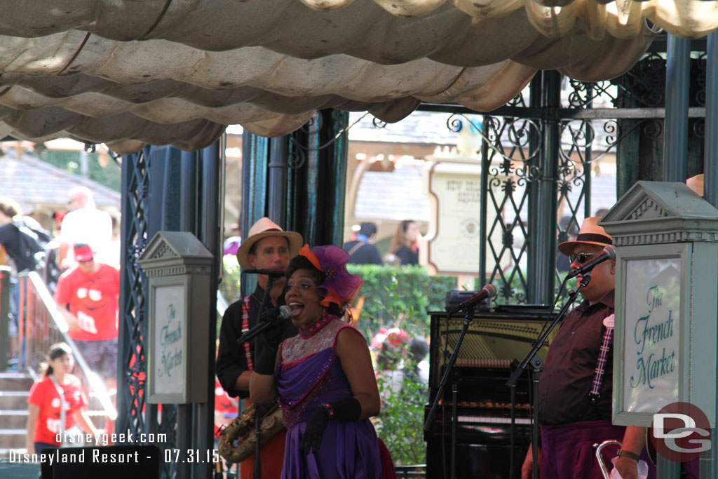 The Royal Street Bachelors performing at the French Market