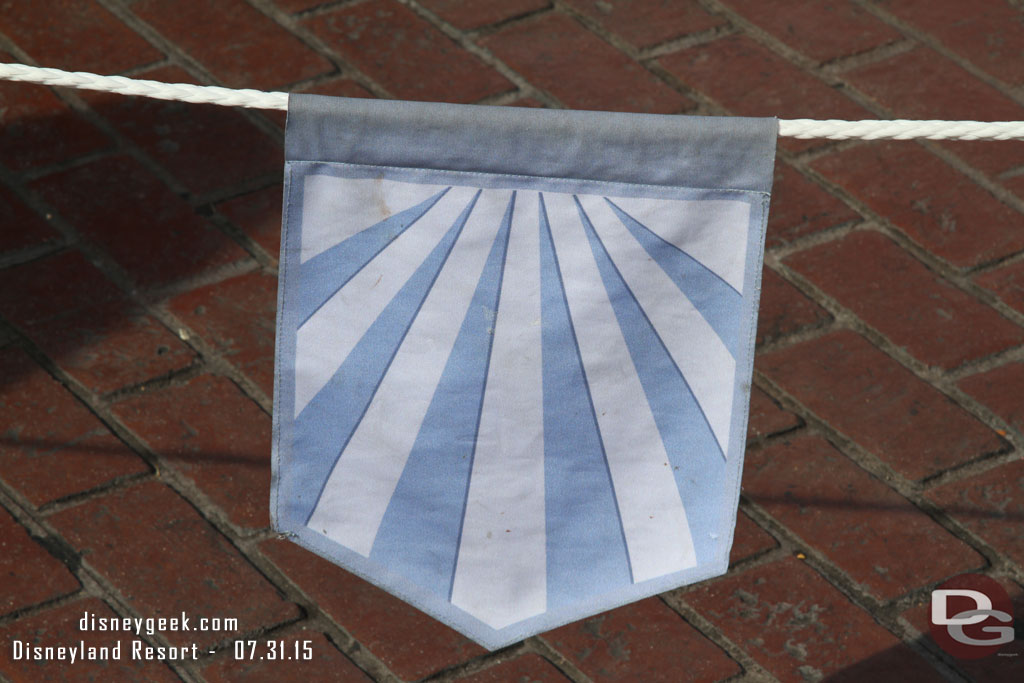 Tomorrowland flag on a rope line