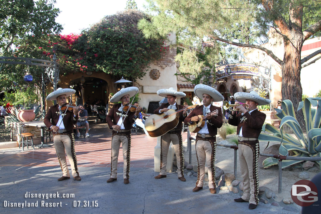 A Mariachi Band performing in Frontierland