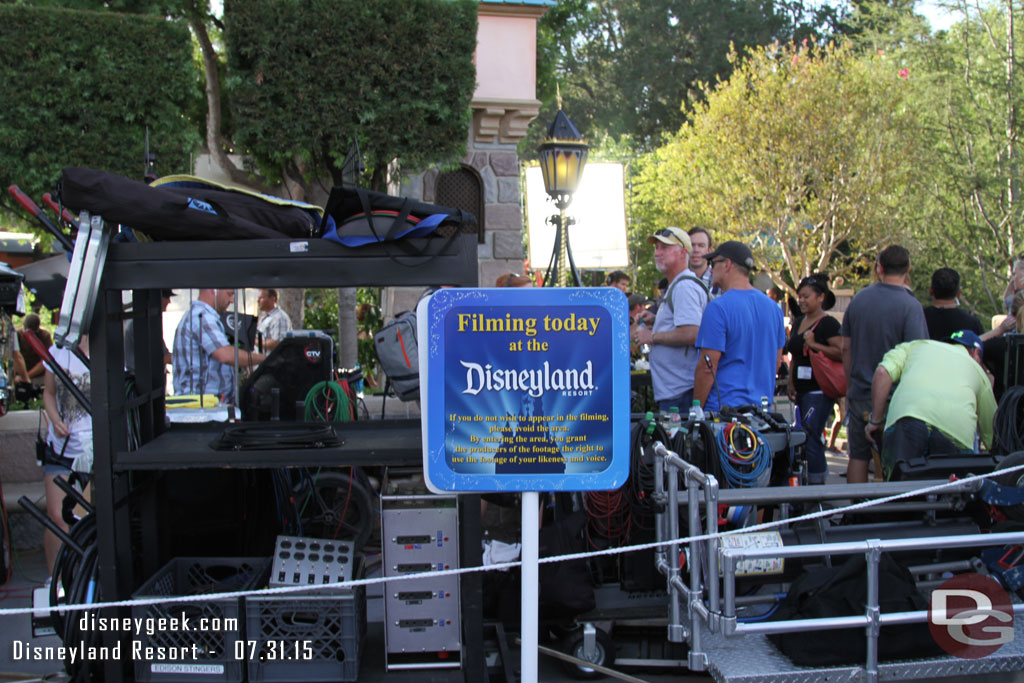 Filming was wrapping up.  I could not see much except equipment.  Mickey did walk by.