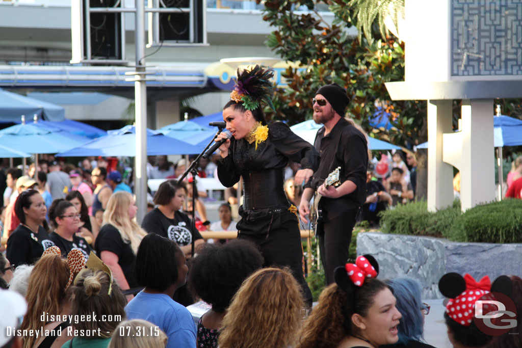 Tomasina performing at the Tomorrowland Terrace