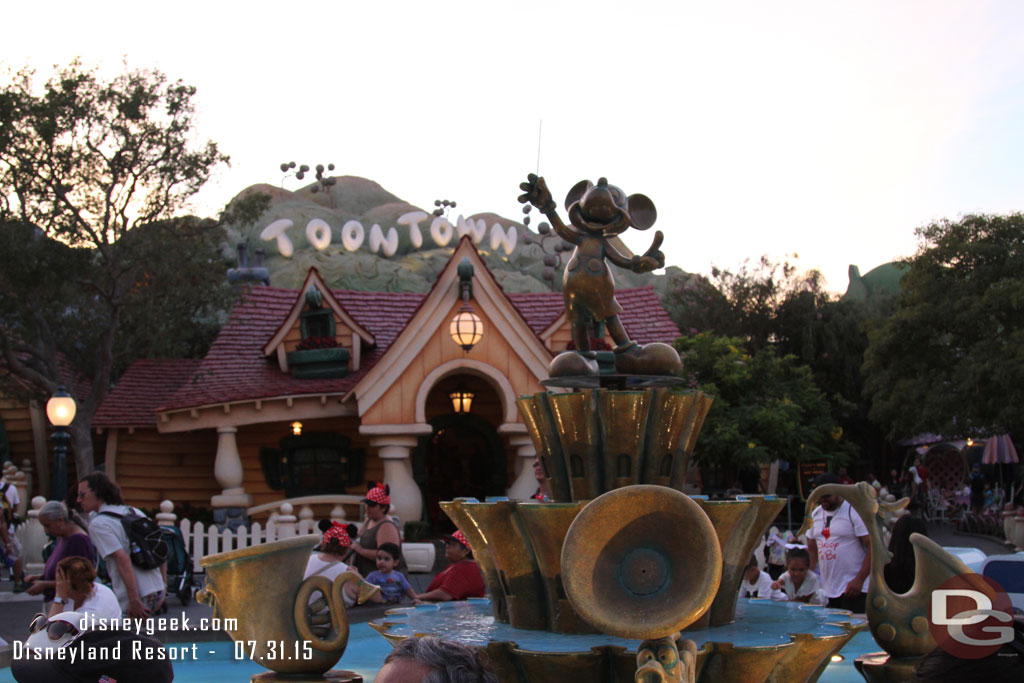 Toontown as the sun was setting.