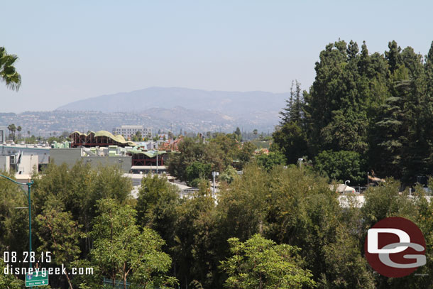 Just arrived at the Disneyland Resort.  A look from the parking structure toward where all signs are pointing the Star Wars project will be built at Disneyland.  