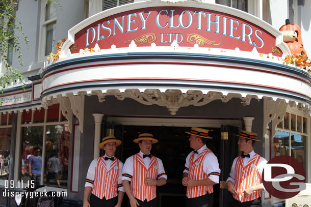 Stopped to listen to the Dapper Dans of Disneyland perform a Halloween set.