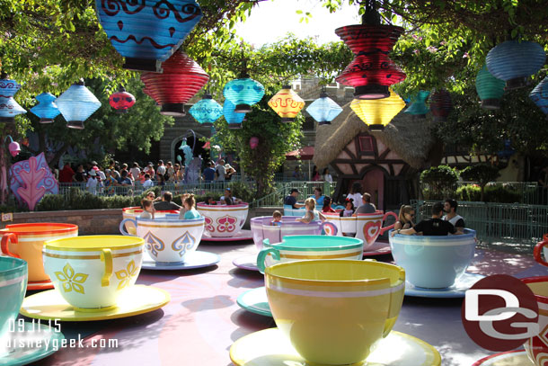 Over at the Mad Tea Party there were plenty of empty tea cups. You could walk right on.