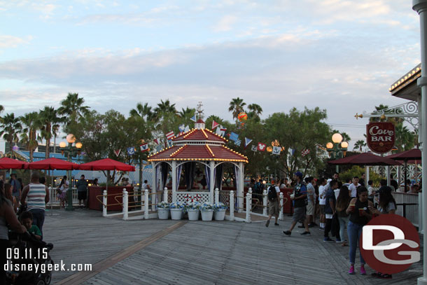 The line for the Cove Bar stretched around the Gazebo.  