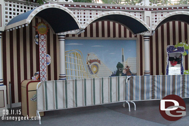 Barriers up at the Toy Story Meet and Greet still/again.