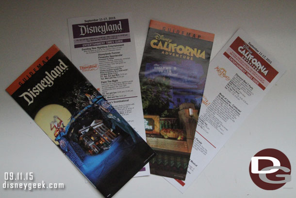 The Halloween guide maps and times guides.  Note nothing on the times guide about Halloween Time.