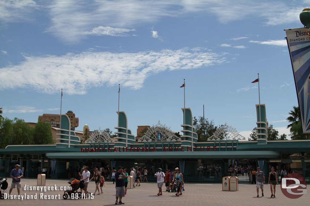 The Entrance to DCA.. I am heading to Disneyland first though.