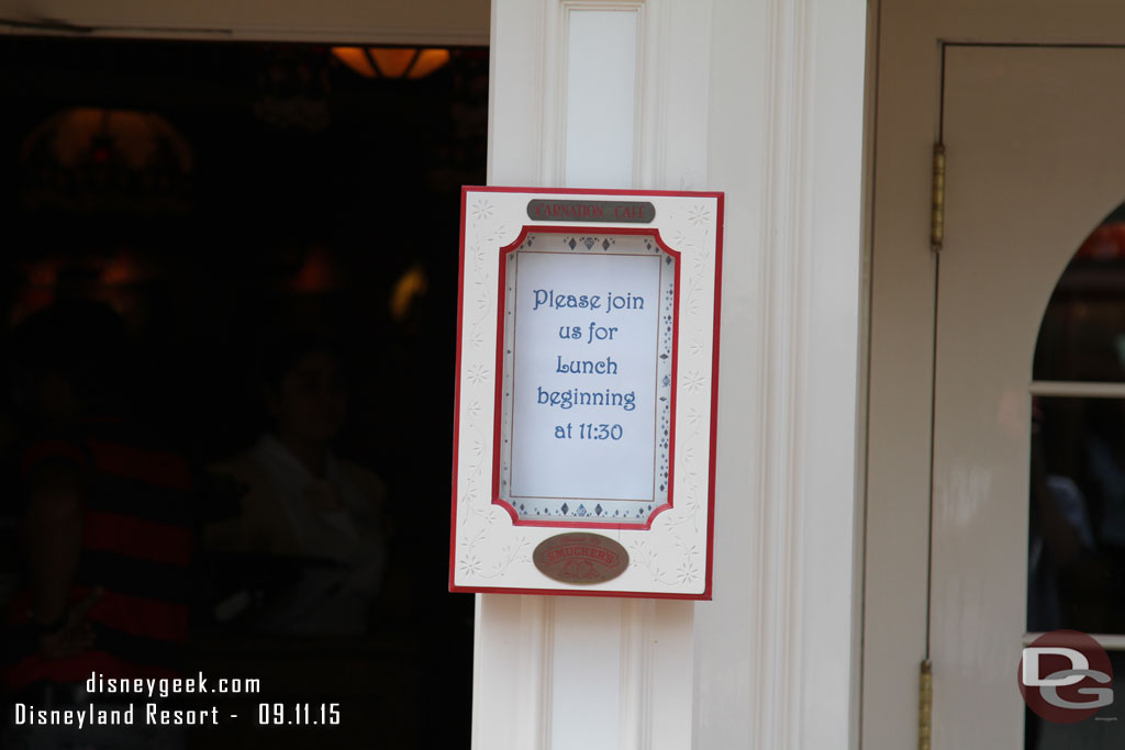 It is well past 11:30 and someone forgot to post the lunch menu for Carnation Cafe