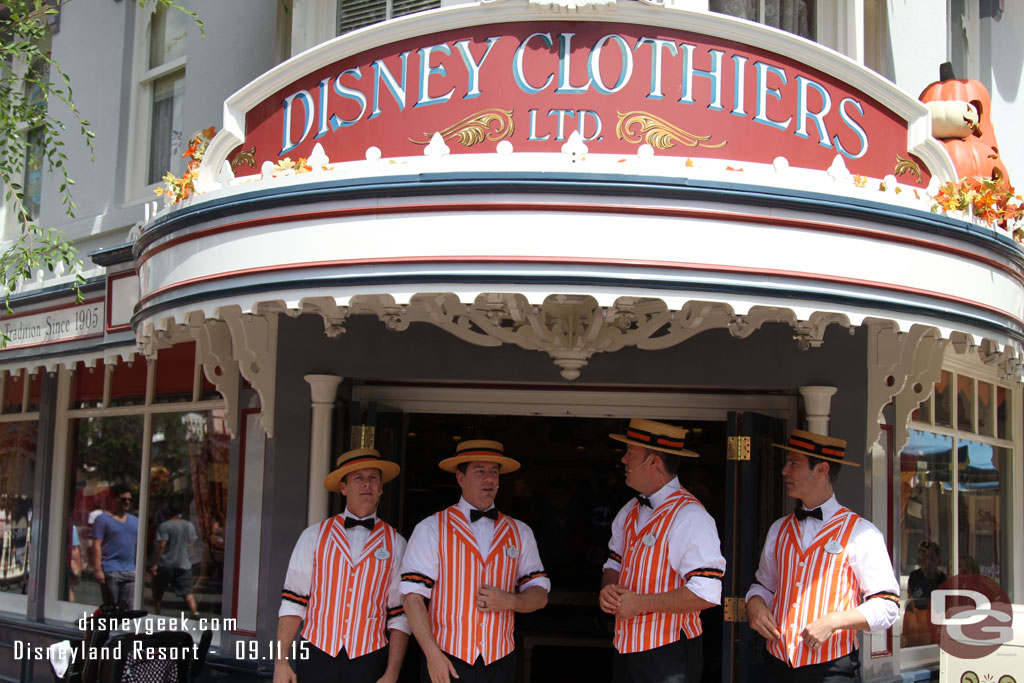 Stopped to listen to the Dapper Dans of Disneyland perform a Halloween set.