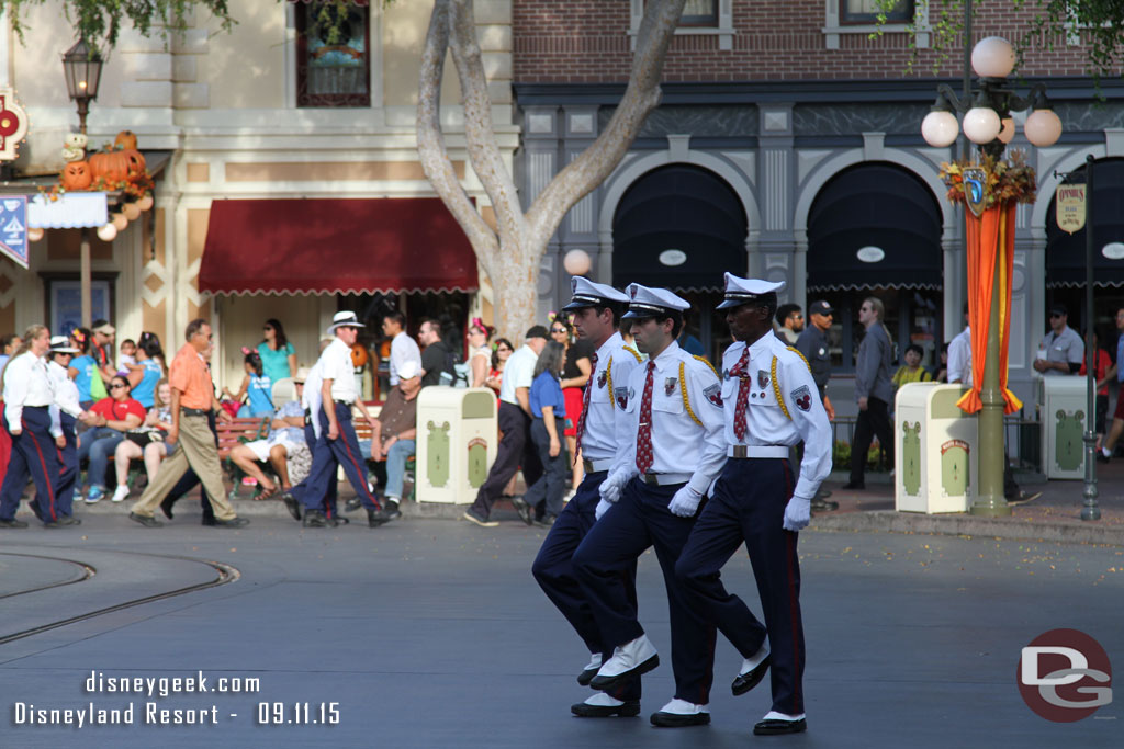 The honor guard arriving.