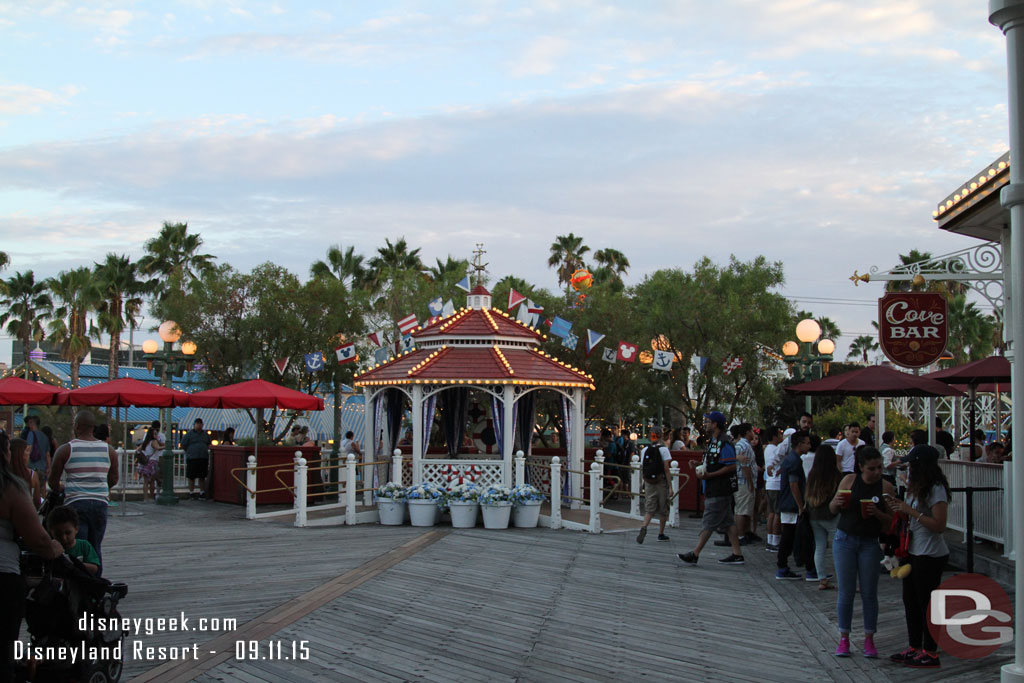 The line for the Cove Bar stretched around the Gazebo.  