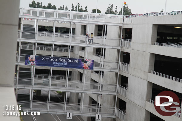 The exit to the Mickey and Friends Structure still has just the 60th Anniversary Banner.. guess no Halloween Banner this year.