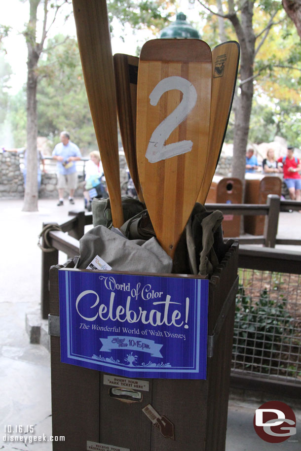 Signage at the FastPass machines now saying what show they are for and time.  This is in preparation for Christmas when they will be running both Celebrate and Winter Dreams.  Anyone know if they are allowing a choice of times early in the day now?  All were 10:15 when I was there.