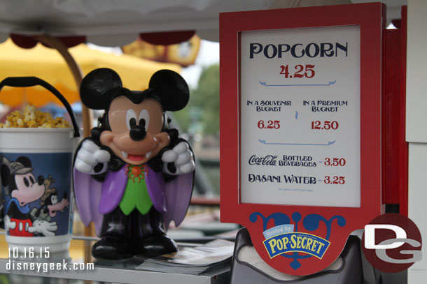 The Halloween Mickey popcorn bucket.