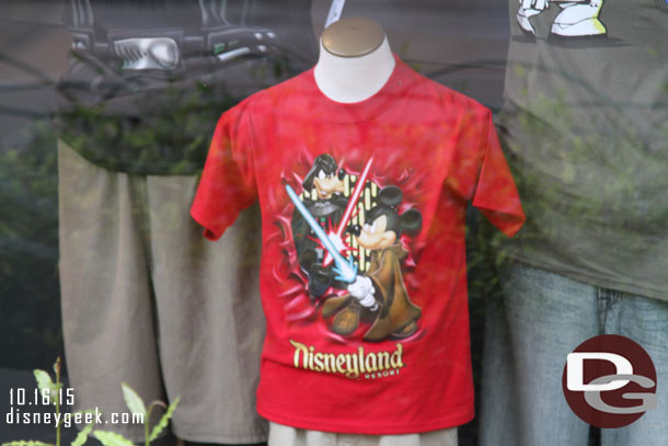 Heading back to the parks via Downtown Disney.  A random picture of a shirt in the World of Disney window.